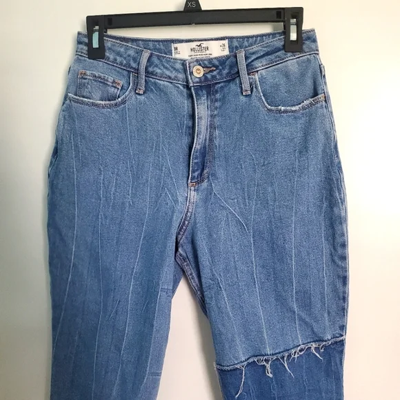 Hollister curvy high rise patchwork mom jeans, size 3 (26) - Picture 3 of 9